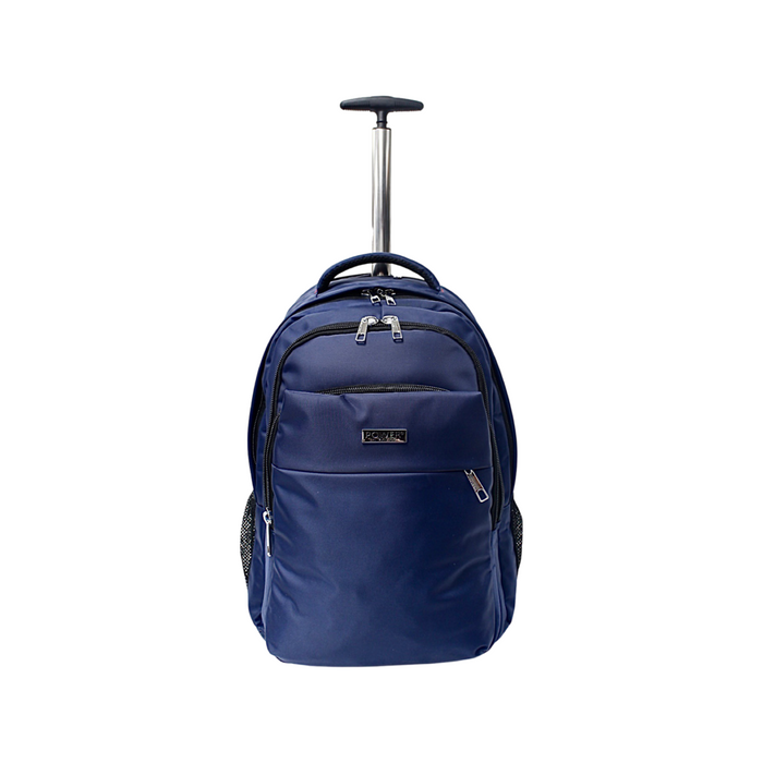 Rolling Backpack Blue 19 Inch Wheeled School Bookbag Travel Bag 1909