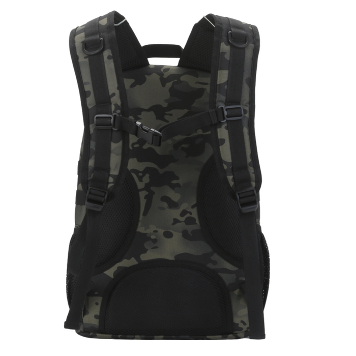 Camouflage Bookbag Day Bag - Black Camou