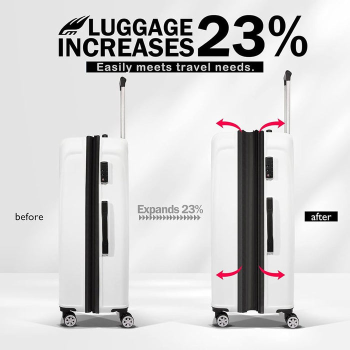 Luggage Set 3 Piece Hardside Spinner Suitcase 20 26 30 Inch TSA Lock L948A