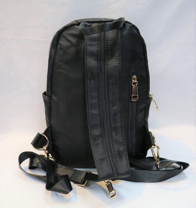 Mini Backpack Black 12 Inch Compact Bookbag Casual School Day Bag TB926