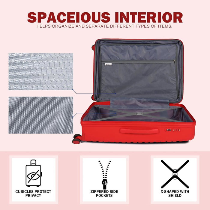 L-PP958 Luggage 20'24"28"-Red