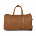 20 Inch Structured Wheeled Duffel Bag for Weekend Travel - Brown