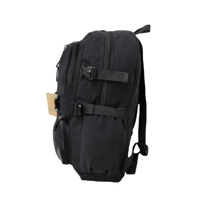 B-BQ 6618B Canvas Backpack 18"-Black