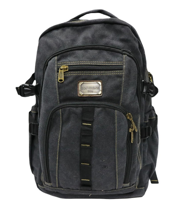 B-BQ 6691A Canvas Backpack 22"-Black