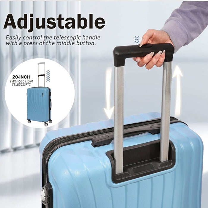 3-Piece Hardside Luggage Set (20"/26"/30") – Polycarbonate Spinner with TSA Lock