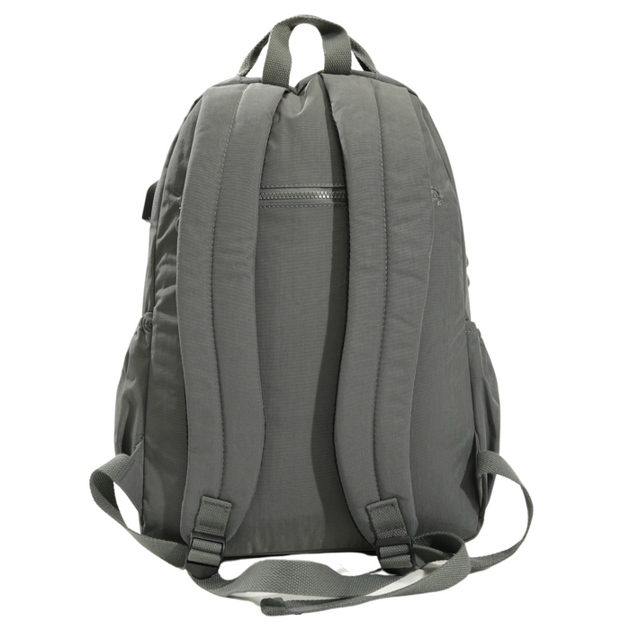 B-B 8646-Backpack (USB Port) D/Grey 18'
