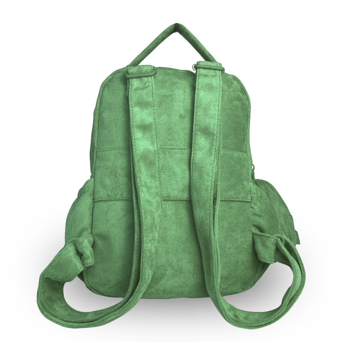 2-Piece Suede Backpack Set - Stylish Mini Backpack & Pouch