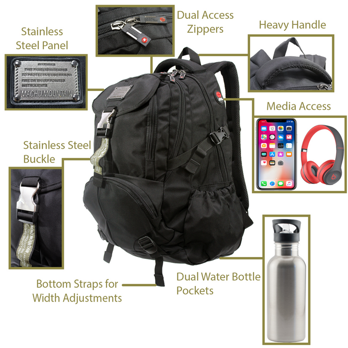 B-5903 Backpack 19" Black