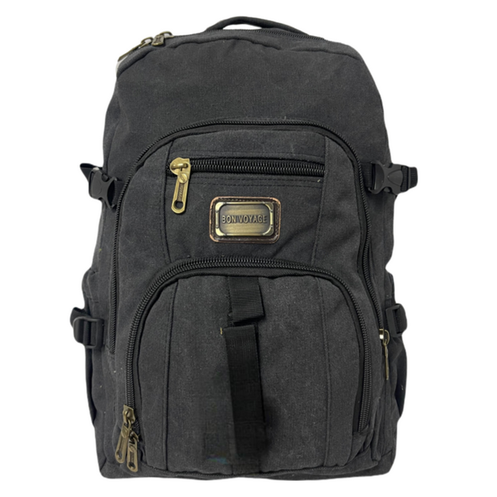 B-BQ 6691B Canvas Backpack 22" -Black