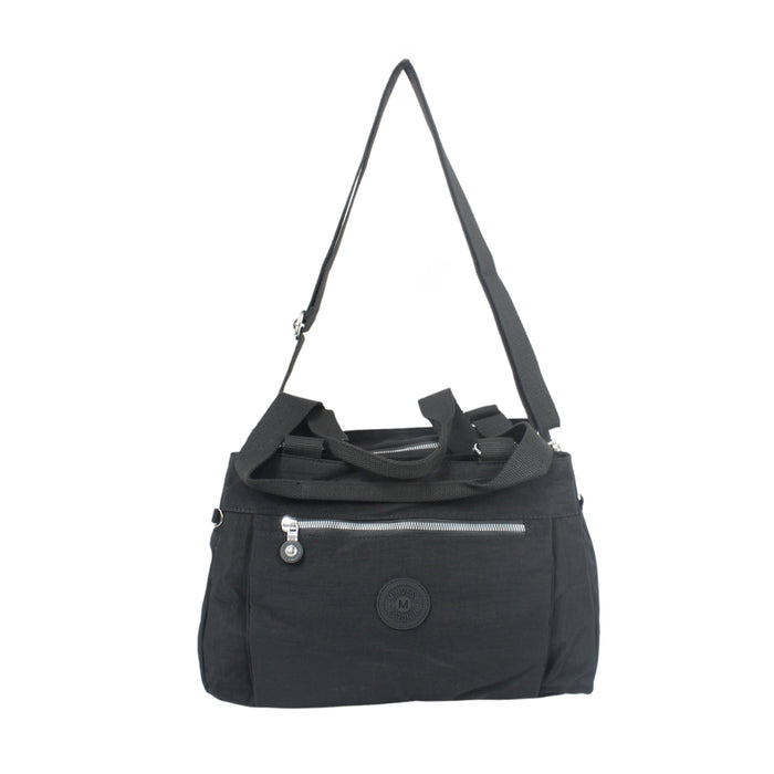 T-B 8710 Tote & Cross Body Bag-Black