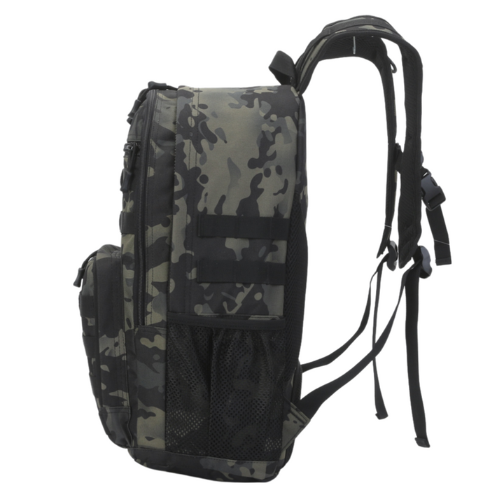 Camouflage Bookbag Day Bag - Black Camou