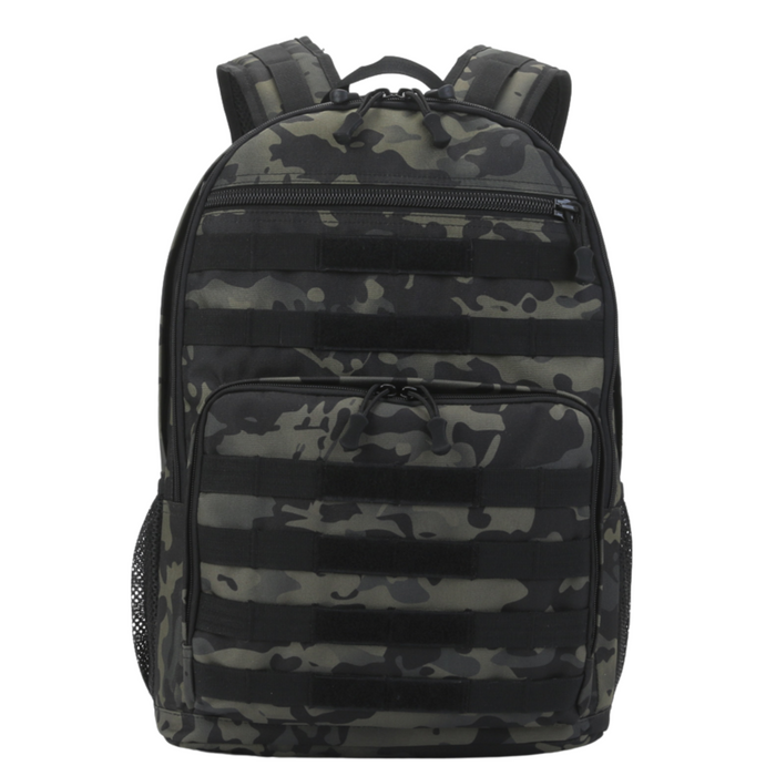Camouflage Bookbag Day Bag - Black Camou