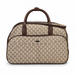 20 Inch Monogram Wheeled Duffel Bag for Weekend Travel - Khaki