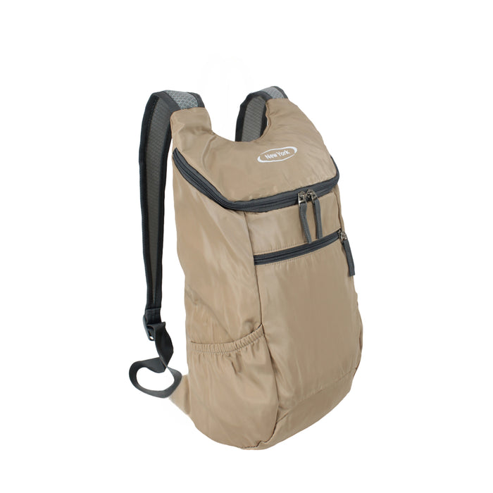 B-B 11039 Packable Backpack 16"- Khaki