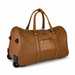 20 Inch Structured Wheeled Duffel Bag for Weekend Travel - Brown