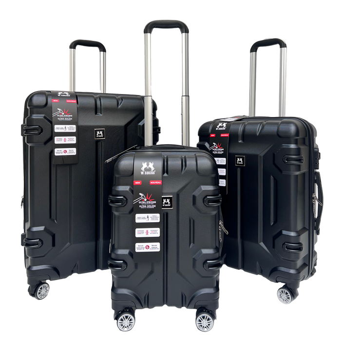 L-6819-3-pc(20'24"28") PC Luggage-Black