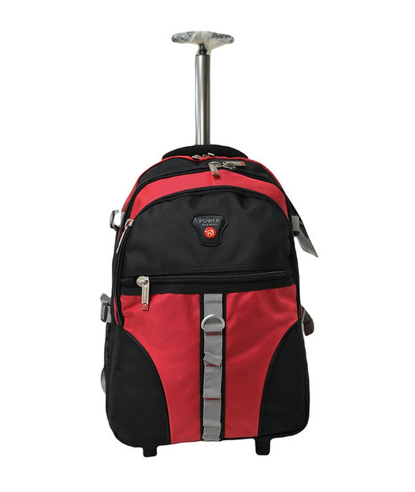 B-2107 2-Pc Backpack w/ Wheels (18", 21")-Red