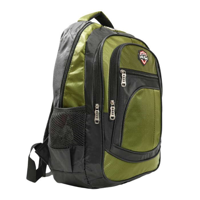 18 Inch Backpack Green School Travel Bookbag Commuter Day Bag 9927