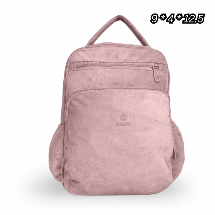 Soft Suede Backpack - Everyday School & Travel Bag