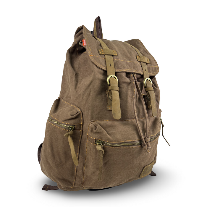 B-FP 702 Canvas Backpack 16"-Coffee