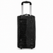 20 Inch Crocodile Embossed Wheeled Duffel Bag for Travel - Black